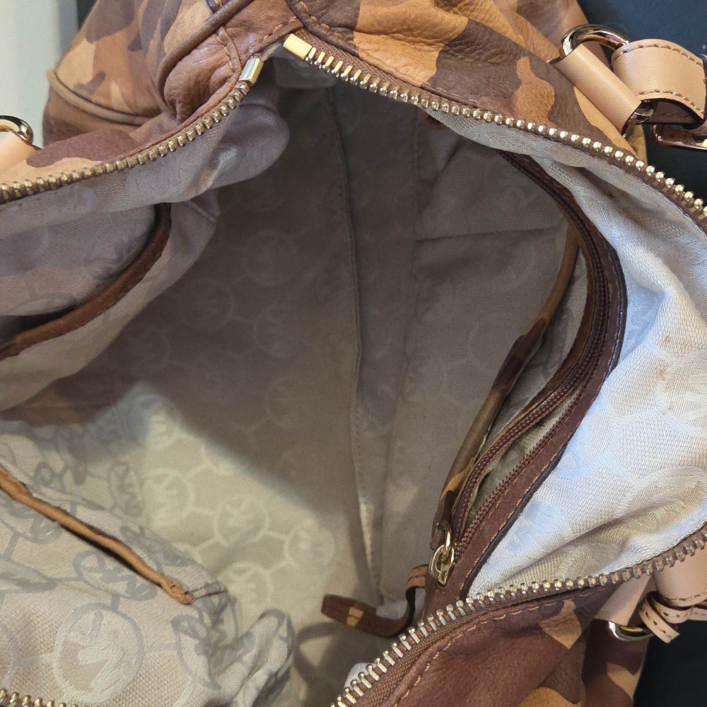 Michael Kors Camouflage Leather Shoulder Bag - Picture 7 of 10